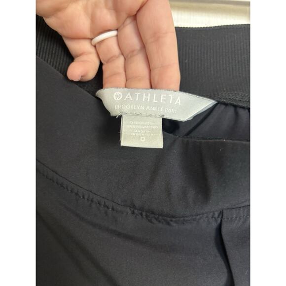 Athleta Black Brooklyn Ankle Pants Size 0 Lightweight Travel Pants Casual Viral - Picture 4 of 8